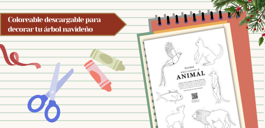 Descarga gratis animales de "Abecedario Animal" para decorar esta navidad
