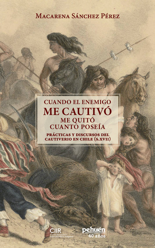 Portada libro, es un cuadro de Rugendas, Hombre a caballo raptando mujeres. Imagen sobre un rapto. Pintura siglo XIX
