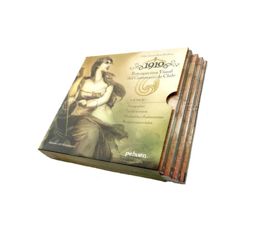 Libro Pehuén Editores. 1910. Retrospectiva visual del Centenario de Chile / Colección 4 tomos